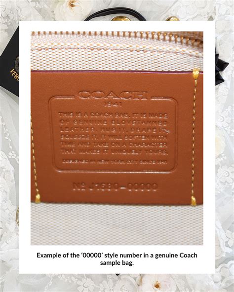 real coach bag serial number